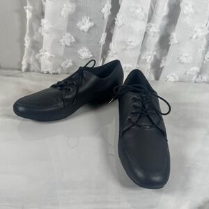 So Danca Black Leather Lace Up Dance Shoes Suede Soles Robbie BL102 Adult 9L Men
